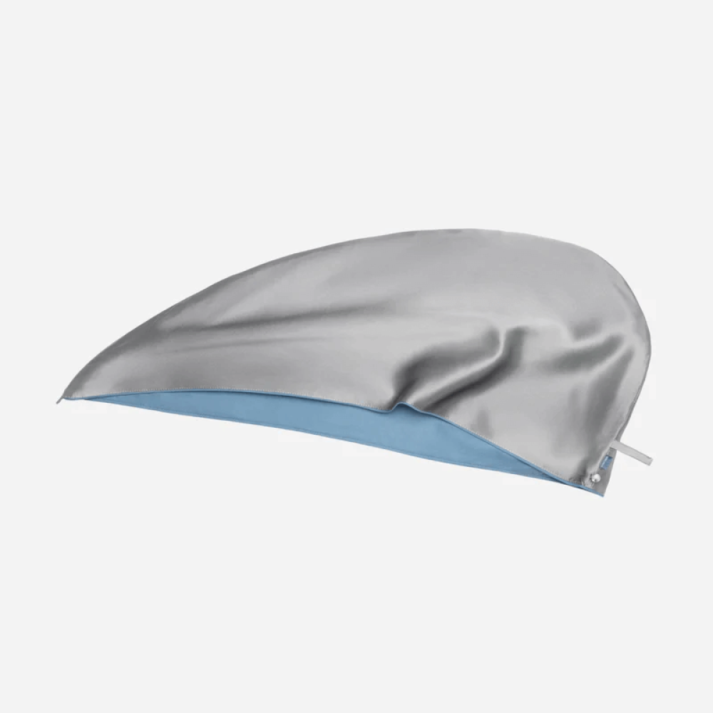 Шовковий тюрбан з мікрофіброю сірий - MOLODO Silk Turban With Microfiber Stone Grey фото 2