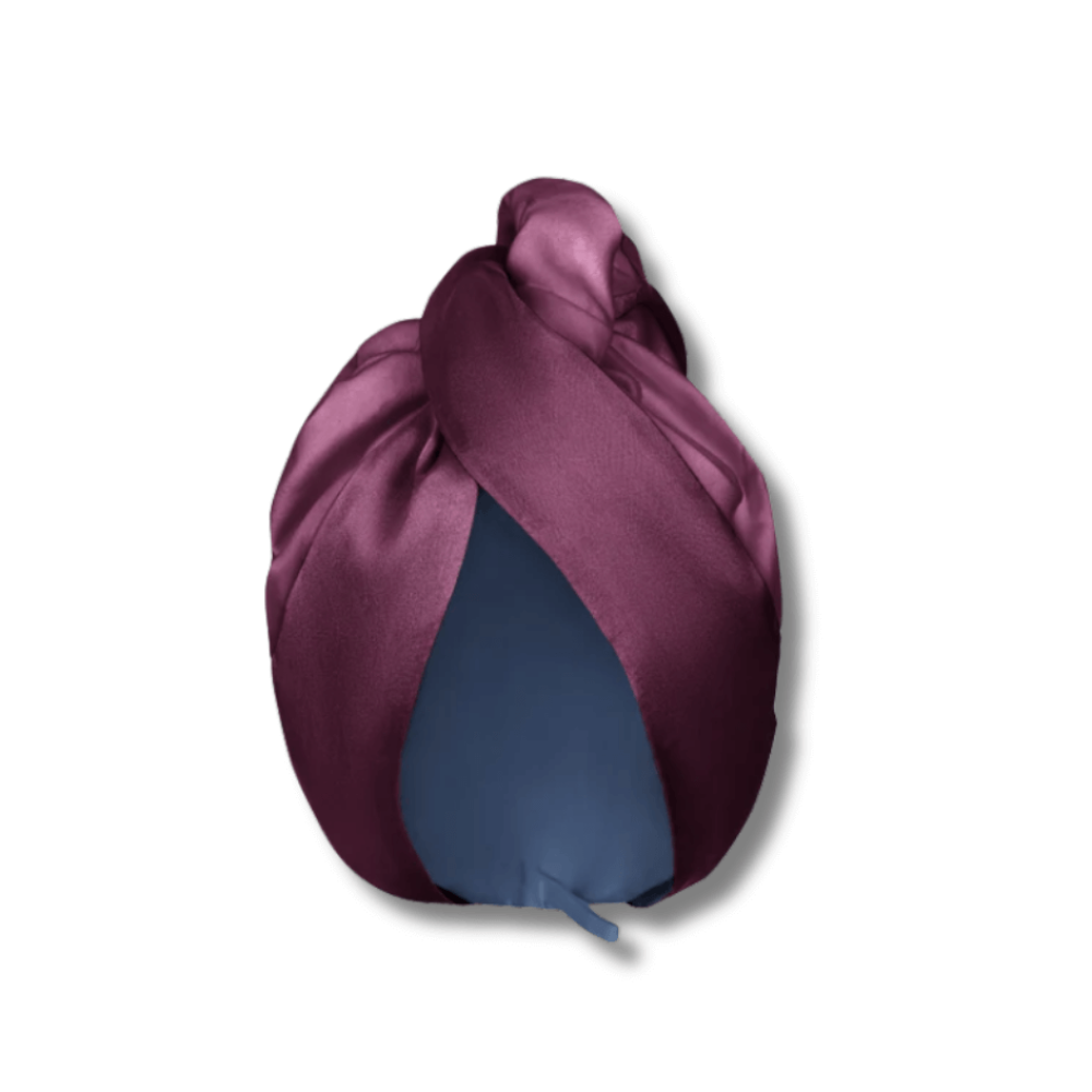 Шовковий тюрбан з мікрофіброю сливовий - MOLODO Silk Turban With Microfiber Plum фото