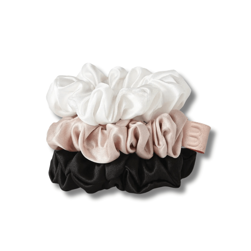 Набір із 3 середніх резинок для волосся - MON MOU Silk Medium Scrunchies Set 1 фото