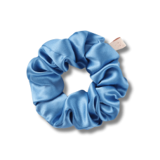 Объемная резинка для волос голубая - MON MOU Silk Large Scrunchie Sky Blue 