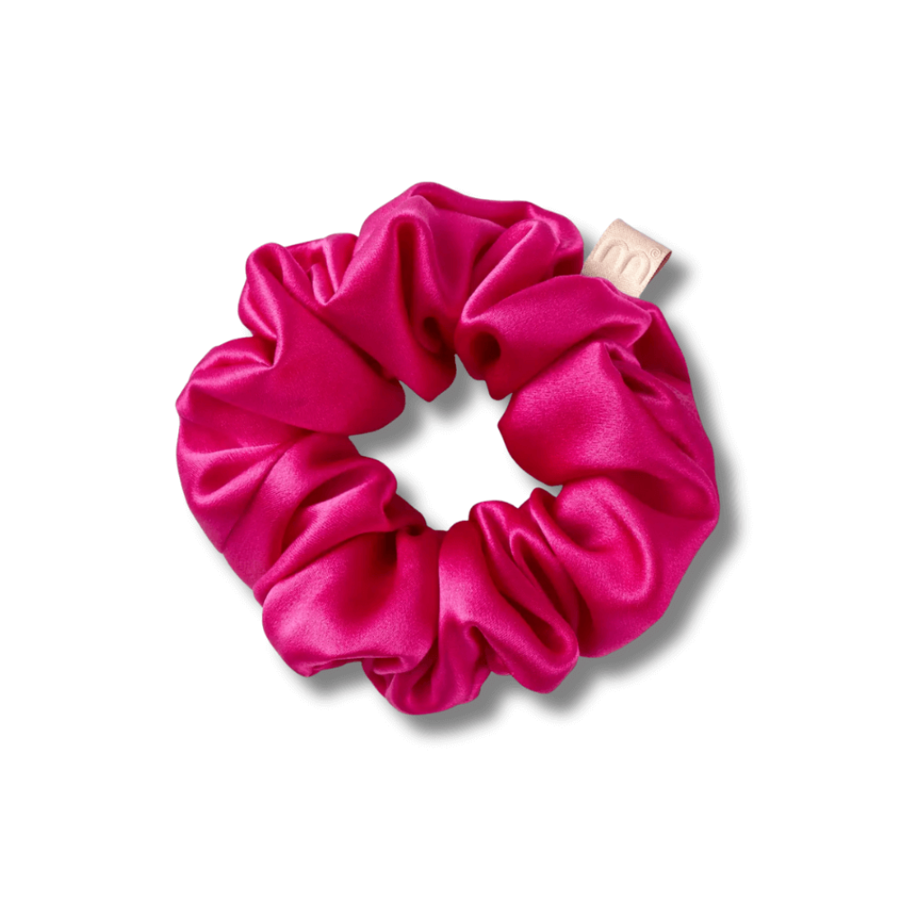 Об'ємна резинка для волосся ягідна - MON MOU Silk Large Scrunchie Berry фото