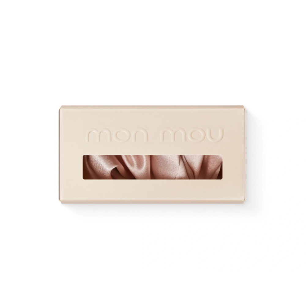 Объемная резинка для волос нюдовая - MON MOU Silk Large Scrunchie Nude фото 2
