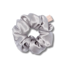 Объемная резинка для волос жемчужно-серая - MON MOU Silk Large Scrunchie Pearl Gray 