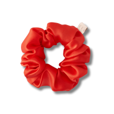 Объемная резинка для волос тёмно-оранжевая - MON MOU Silk Large Scrunchie Dark Orange 