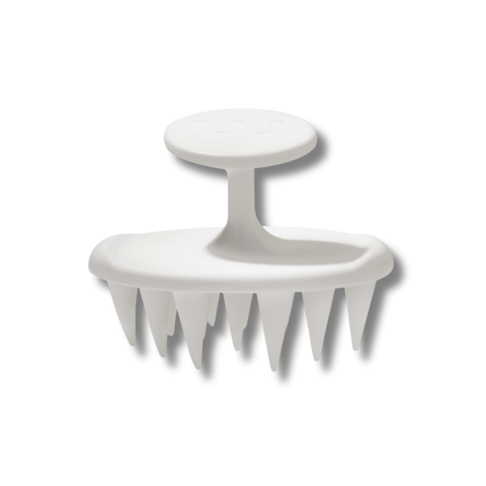 Щеточка для очищения кожи головы белая - MON MOU Soft Scrub Brush White фото