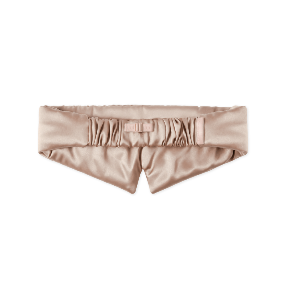 Шовкова маска для сну та відпочинку бежева - MON MOU Pure Silk Mask Beige фото 2