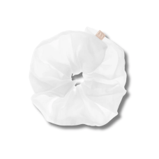 Супер объемная резинка для волос белая - MON MOU Silk Volume Scrunchie White 