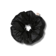 Супер объемная резинка для волос черная - MON MOU Silk Volume Scrunchie Black 