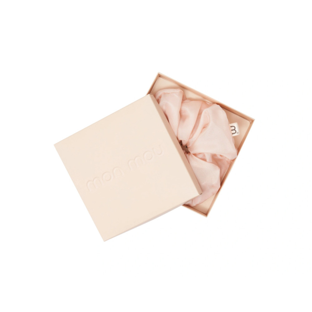 Супер объемная резинка для волос нюдовая - MON MOU Silk Volume Scrunchie Nude фото 2
