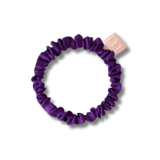 Тонкая резинка для волос фиолетовая - MON MOU Silk Slim Scrunchie Purple 