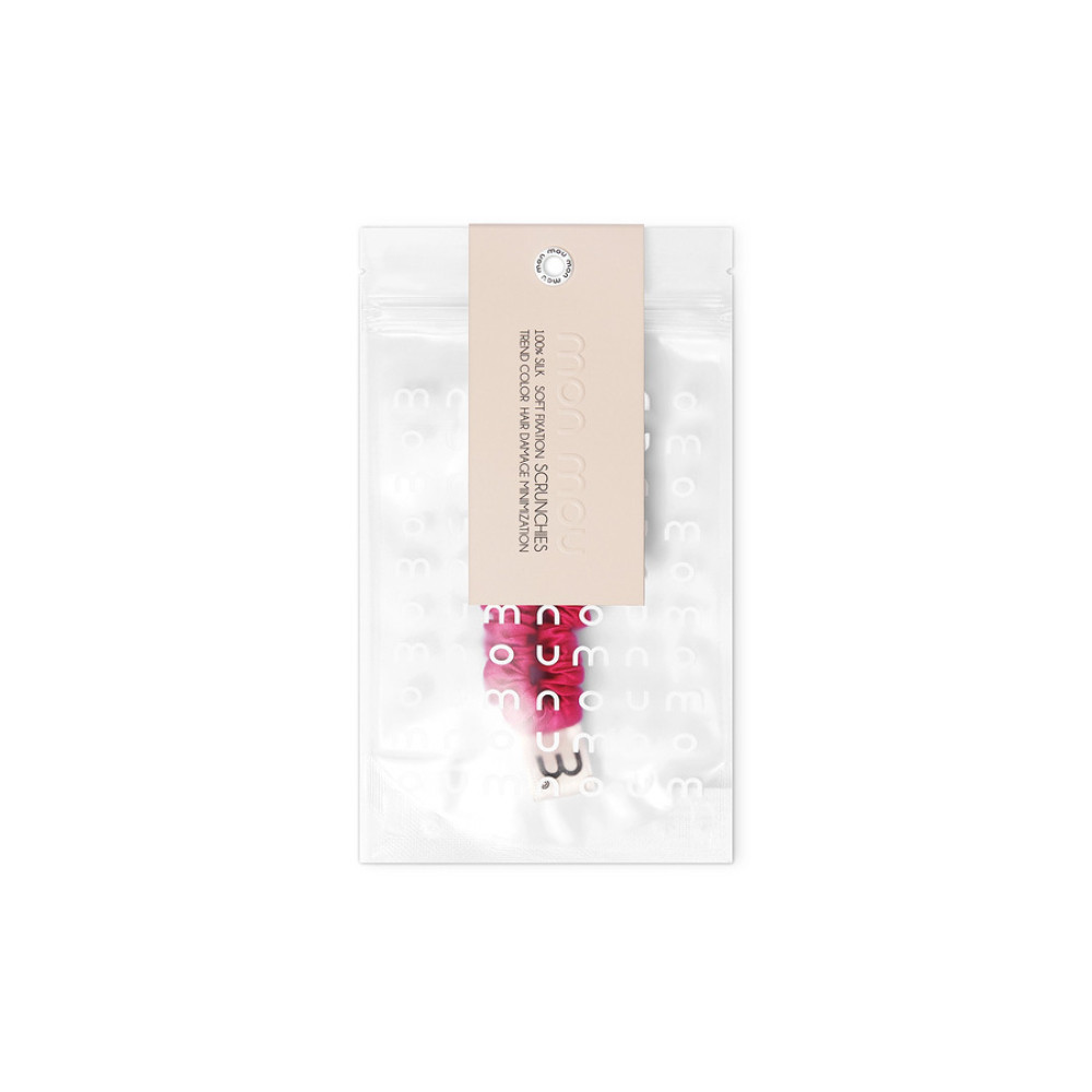 Тонка резинка для волосся ягідна - MON MOU Silk Slim Scrunchie Berry фото 2