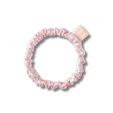 Тонкая резинка для волос розовая - MON MOU Silk Slim Scrunchie Pink 