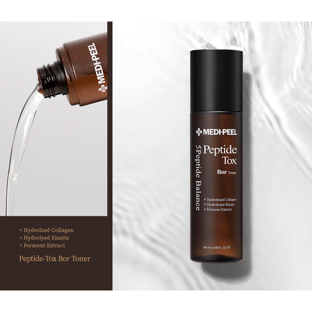 Тонер для лица с пептидным комплексом для лифтинга и увлажнения - Medi-Peel Peptide-Tox Bor Toner фото 4