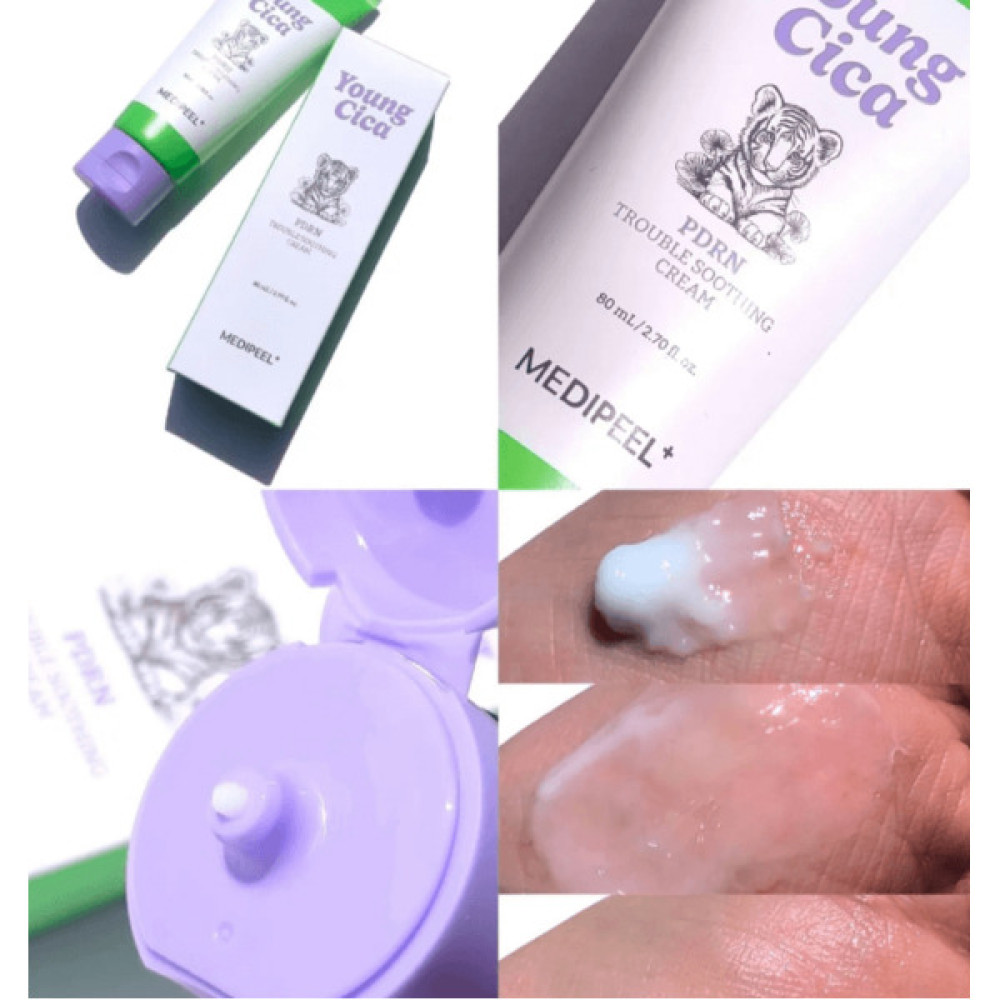 Успокаивающий крем для лица с центеллой и PDRN - Medi-Peel Young Cica PDRN Trouble Soothing Cream фото 3