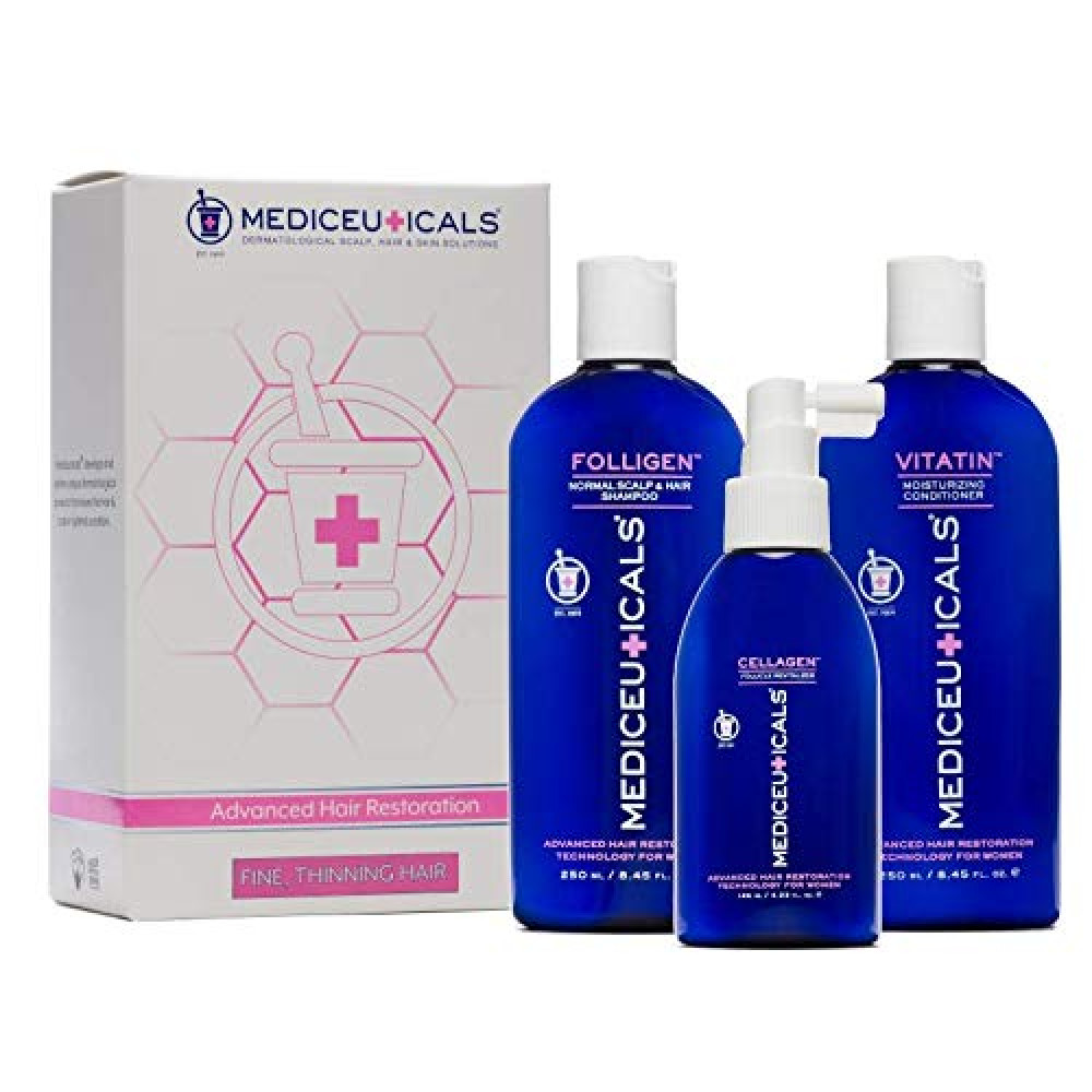 Набор для стимулирования роста волос для женщин, тонкие волосы - Mediceuticals Advanced Hair Restoration For Women Kit Fine фото 2