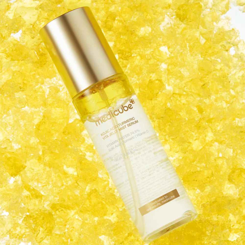 Освітлювальна гель-сироватка з кодзієвою кислотою та куркумою - Medicube Kojic Acid Turmeric Vita Jelly Mist Serum фото 3