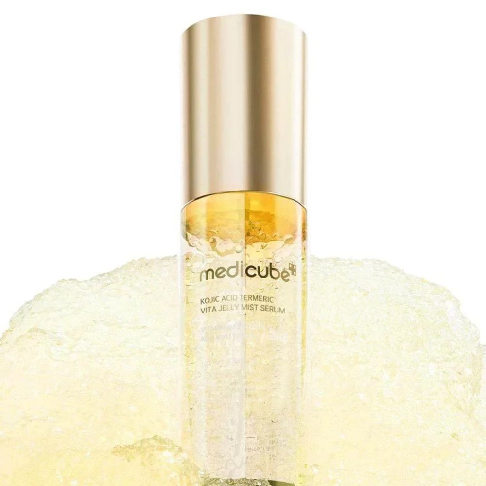 Освітлювальна гель-сироватка з кодзієвою кислотою та куркумою - Medicube Kojic Acid Turmeric Vita Jelly Mist Serum фото 4