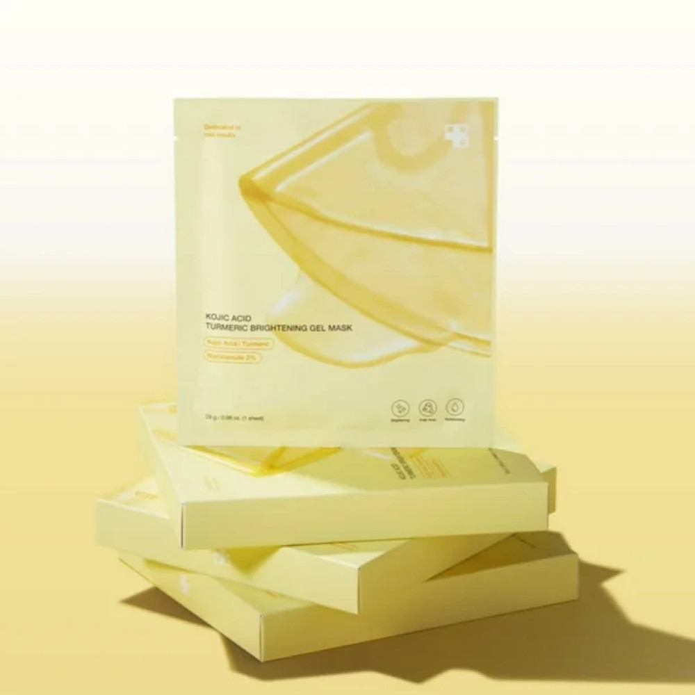Осветляющая гидрогелевая маска с койевой кислотой и куркумой - Medicube Kojic Acid Turmeric Brightening Gel Mask фото 2