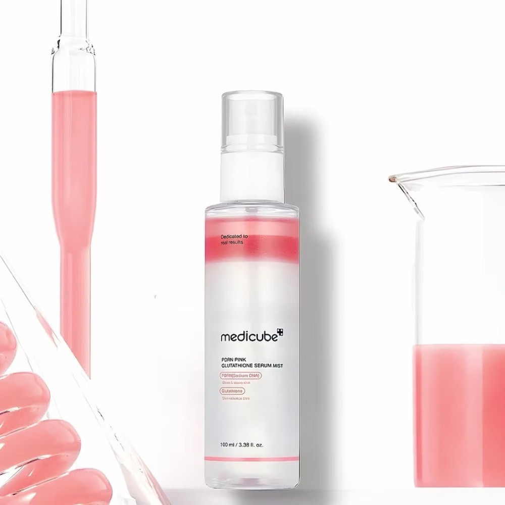 Сыворотка-мист с полинуклеотидами и глутатионом для сияния кожи - Medicube PDRN Pink Glutathione Serum Mist фото 3