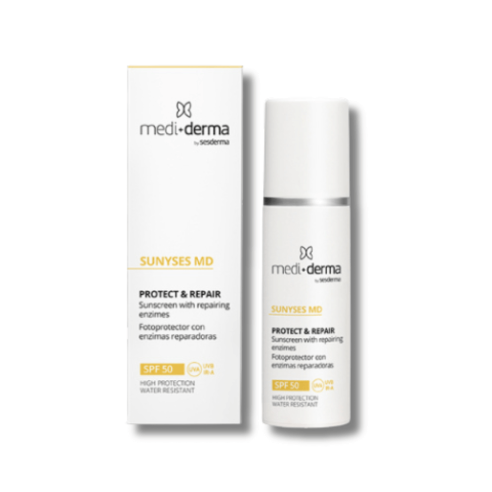 Солнцезащитный крем-гель - Mediderma Gel Cream With Reparing Enzymes SPF 50 фото
