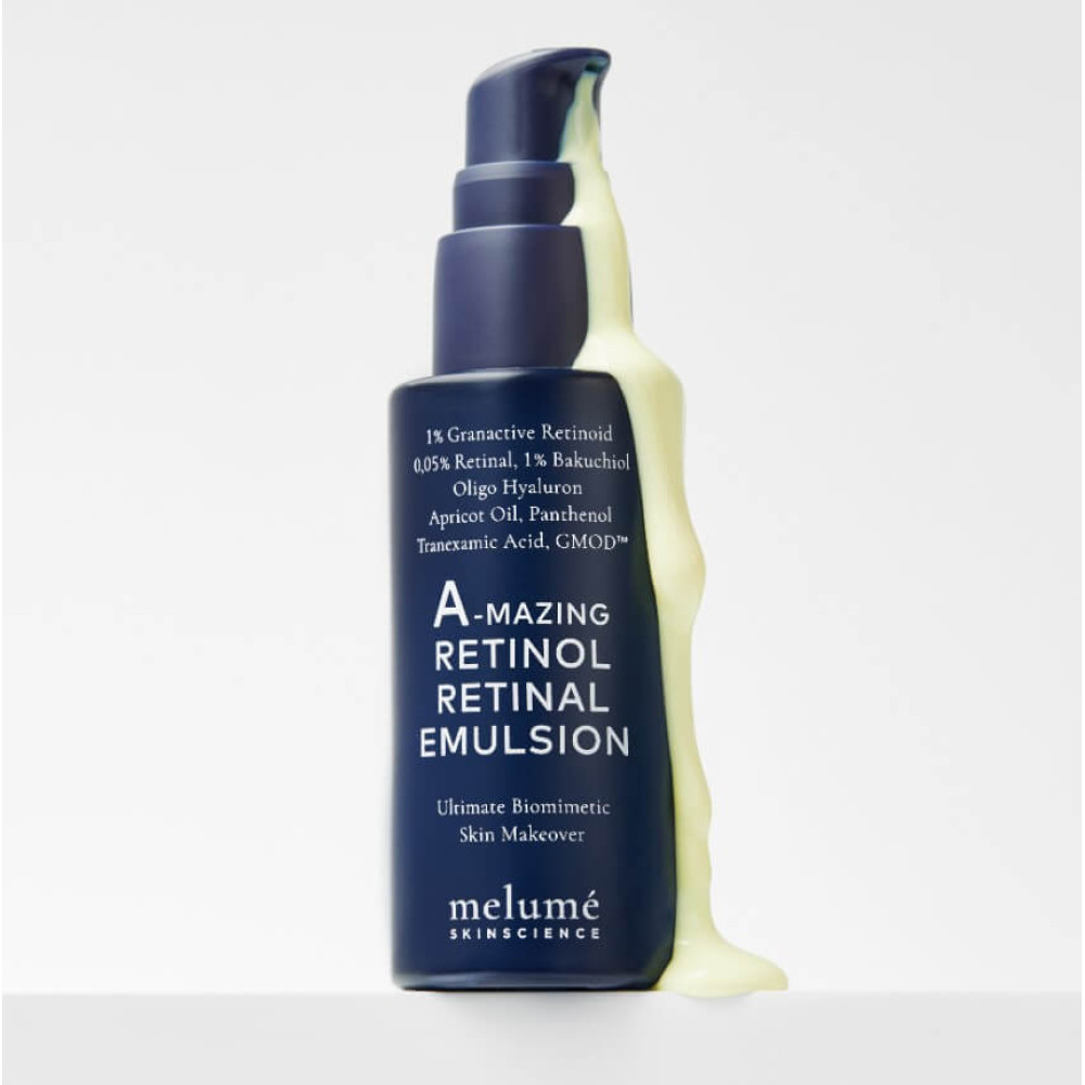 Нічна мікроемульсія з ретиноїдом і ретиналем - Melume A-mazing Retinol Retinal Micro Emulsion фото 2