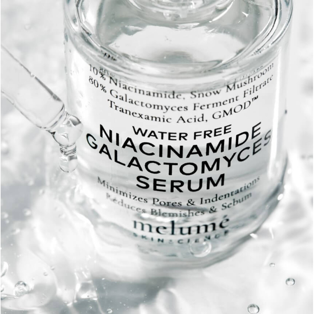 Сыворотка с галактомицетами и ниацинамидом на безводной основе - Melume Waterfree Galactomyces Niacinamide Serum фото 2