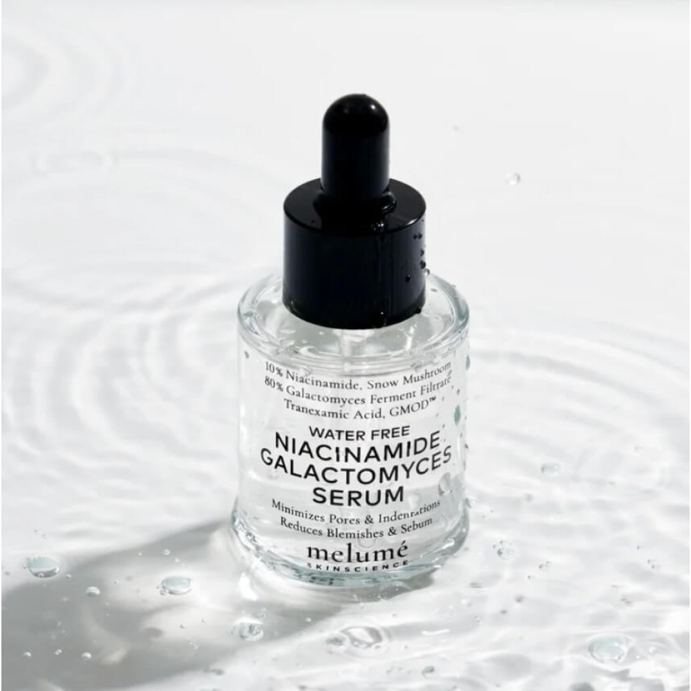 Сыворотка с галактомицетами и ниацинамидом на безводной основе - Melume Waterfree Galactomyces Niacinamide Serum фото 4