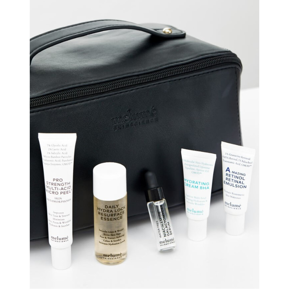 Стартовий набір з п'ятьма мініатюрами та косметичкою - Melume Skinsetional Starter Kit фото 2