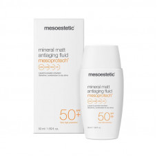 Минеральный матирующий флюид для жирной кожи SPF 50 - Mesoestetic Mineral matt antiaging fluid SPF 50+ 