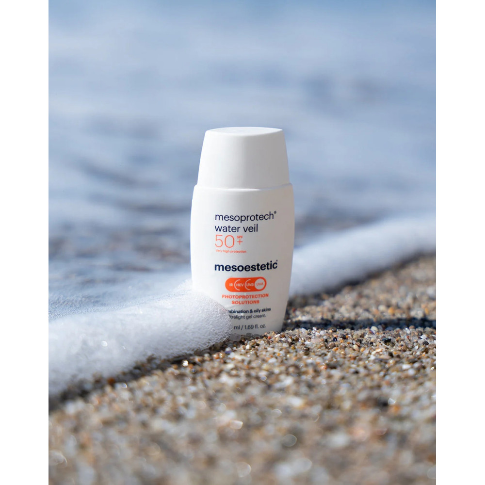Лёгкая антивозрастная сыворотка-вуаль SPF-50+ - Mesoestetic Mesoprotech Light Water Antiaging Veil SPF-50+ фото 3