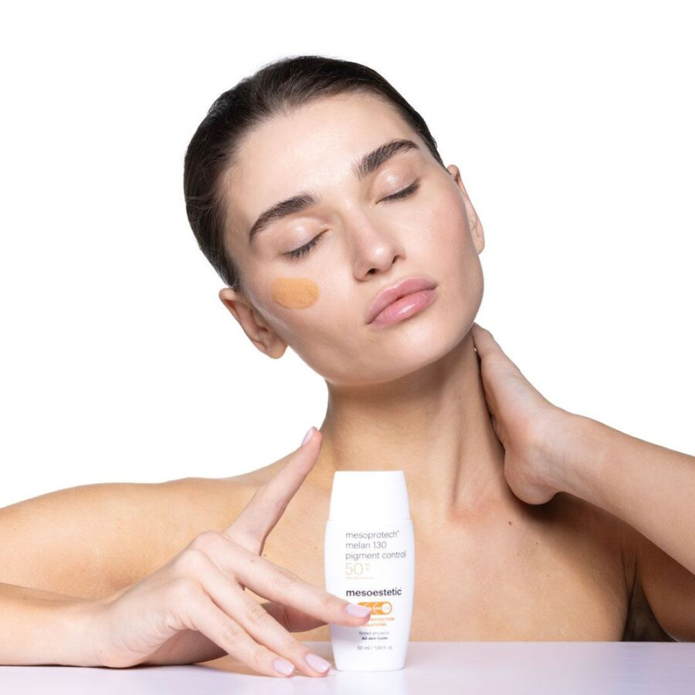 Тональний сонцезахисний крем - Mesoestetic Melan Pigment Control 130+ SPF 50 фото 3