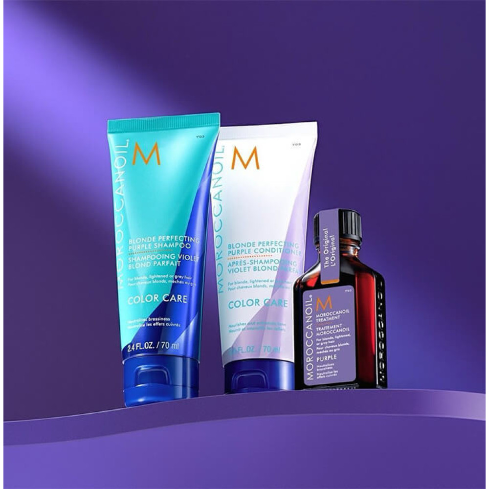 Набор "Фиолетовое трио" - Moroccanoil Brilliant Blonde Purple Trio Kit фото 2