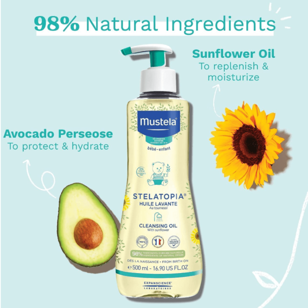 Масло для ванны - Mustela Sunflower Cleansing Oil фото 2