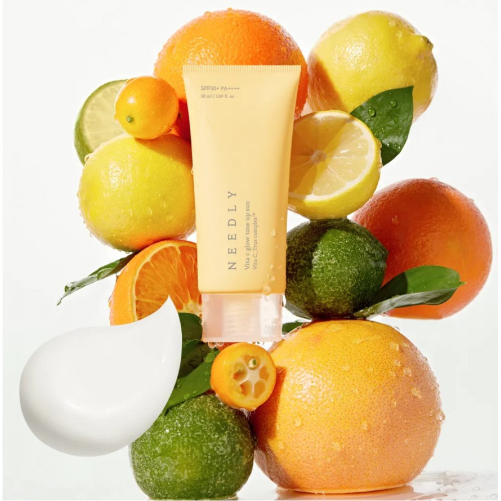 Сонцезахисний крем з ефектом освітлення та сяйва - Needly Vita C Glow Tone Up Sun SPF 50+ PA++++ фото 4