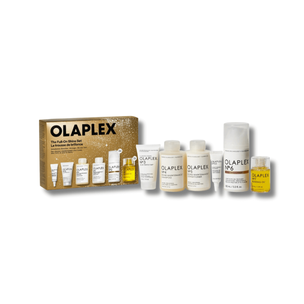 Святковий набір для миттєвого сяйва, гладкості та сили волосся - Olaplex The Full-On Shine Set фото