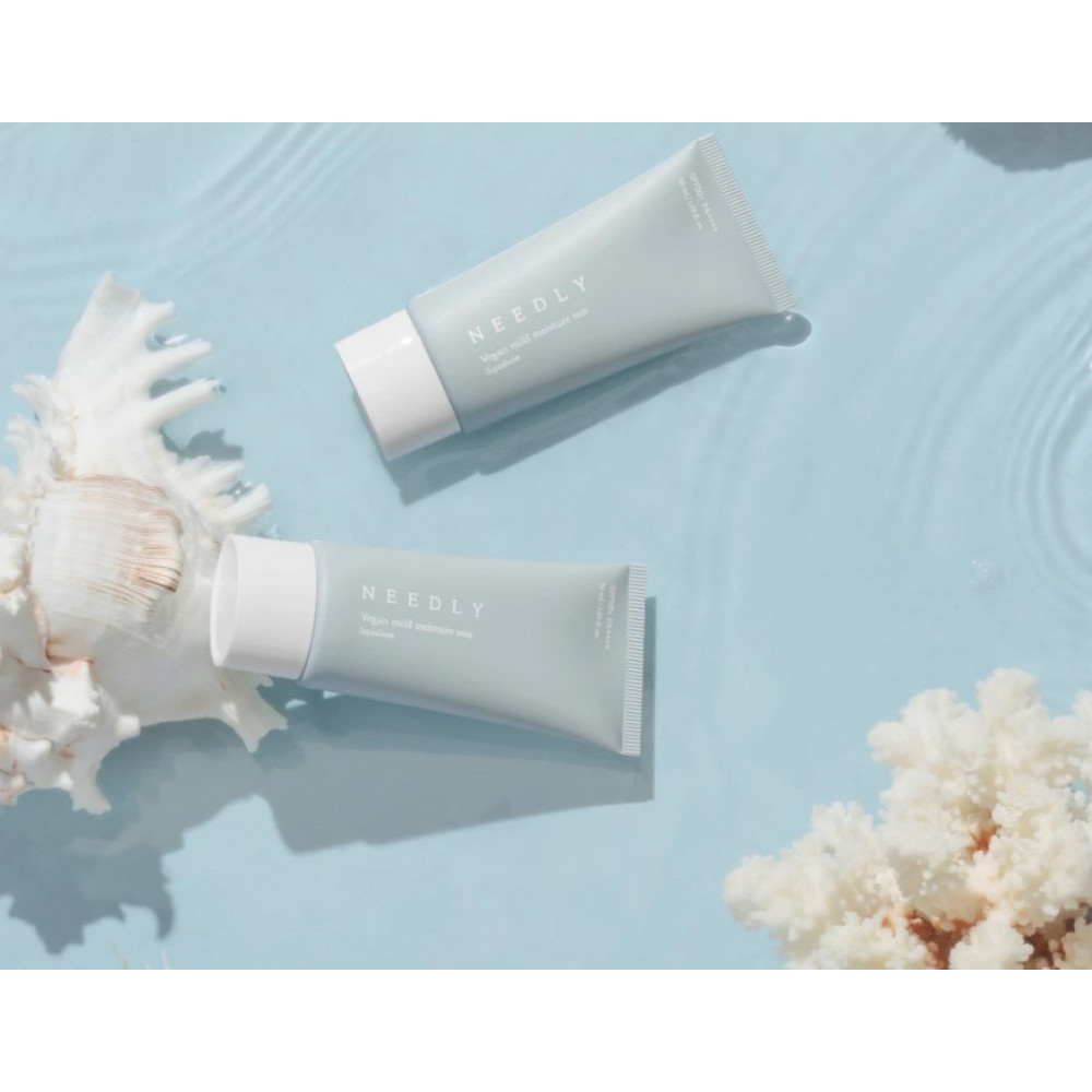 Увлажняющий солнцезащитный крем с растительным скваланом SPF 50+ PA++++ - Needly Vegan Mild Moisture Sun SPF 50+ PA++++  фото 4