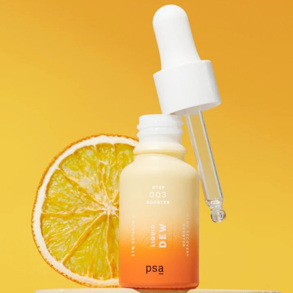 Восстанавливающая сыворотка с витамином С – PSA Liquid Dew 17% Vitamin C Glow Recovery Booster фото 2