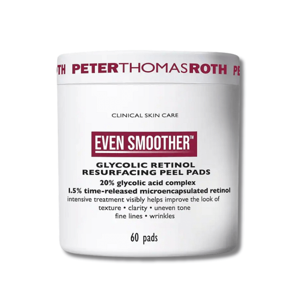 Восстанавливающие диски для лица с ретинолом и гликолевой кислотой - Peter Thomas Roth Even Smoother Glycolic Retinol Resurfacing Peel Pads фото