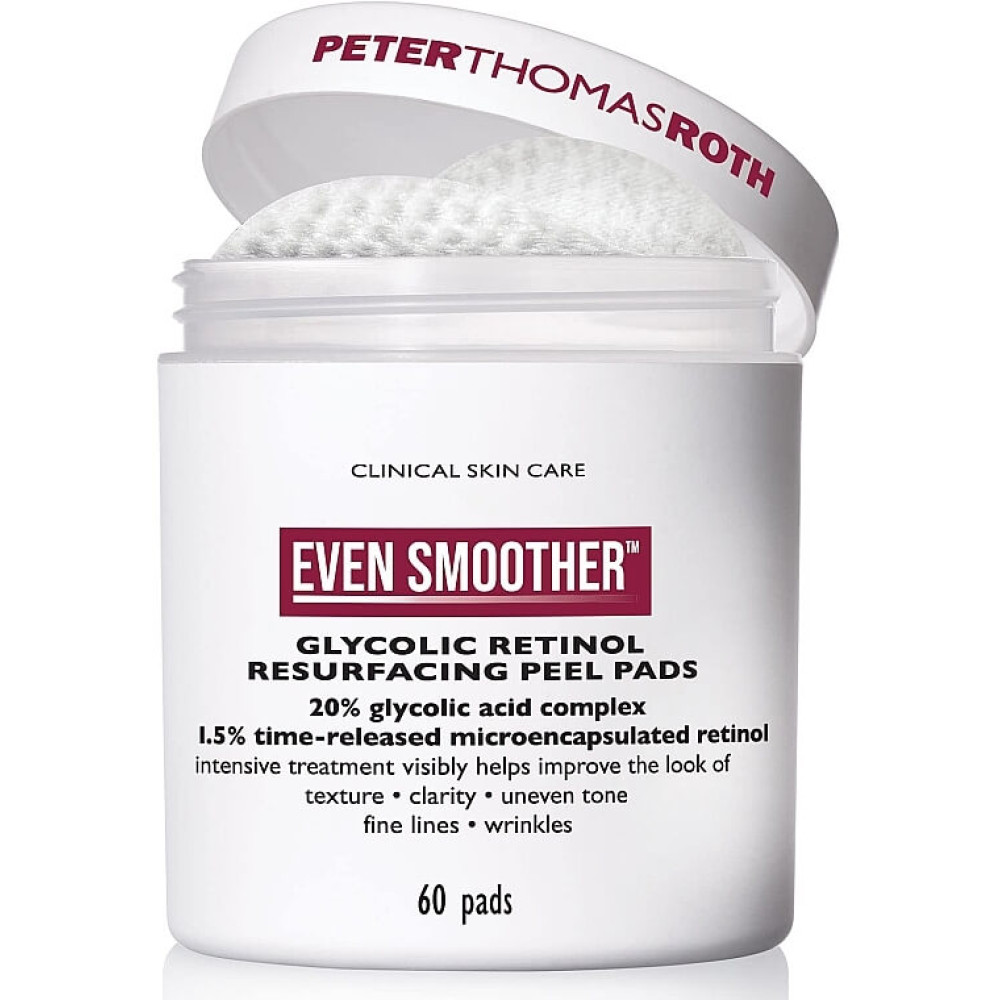 Восстанавливающие диски для лица с ретинолом и гликолевой кислотой - Peter Thomas Roth Even Smoother Glycolic Retinol Resurfacing Peel Pads фото 2