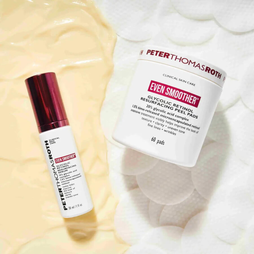 Восстанавливающие диски для лица с ретинолом и гликолевой кислотой - Peter Thomas Roth Even Smoother Glycolic Retinol Resurfacing Peel Pads фото 3