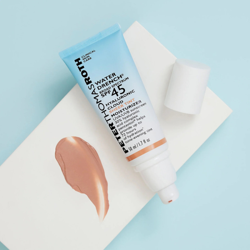 Зволожувальний сонцезахисний крем-тінт із SPF 45 - Peter Thomas Roth Water Drench Broad Spectrum SPF 45 Hyaluronic Cloud Sheer Tint Moisturizer фото 2