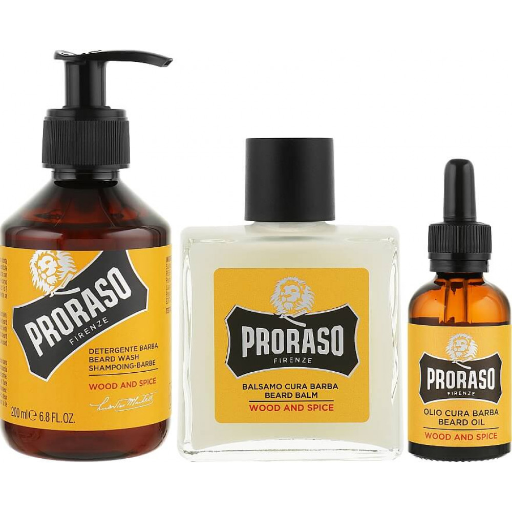 Набор по уходу за бородой - Proraso Metal Box Beard Care Wood & Spice фото 2