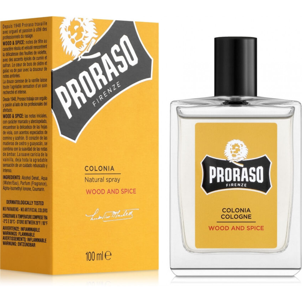 Мужской одеколон - Proraso Cologne Wood & Spice фото 2