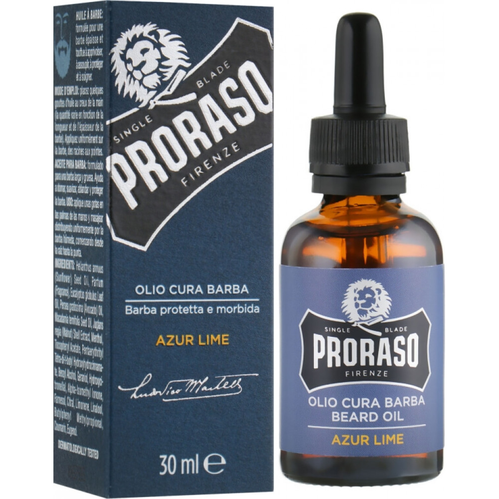 Масло для бороды - Proraso Beard Oil Azur Lime фото 3