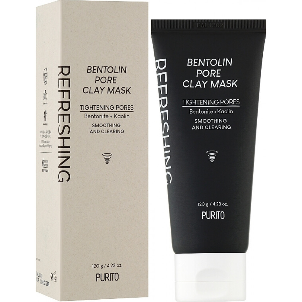 Маска глиняна для очищення пор - Purito Bentolin Pore Clay Mask фото 3