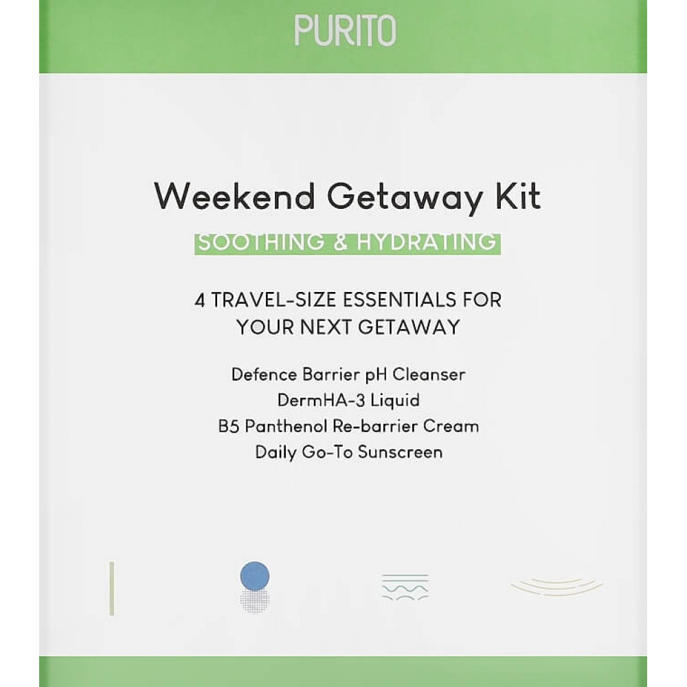 Набір мініатюр засобів зволожувальних для обличчя - Purito Weekend Getaway Kit фото 4