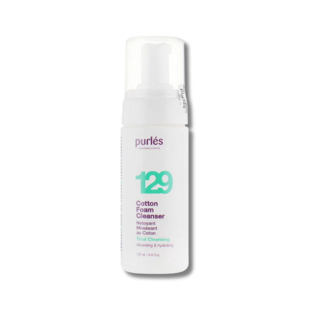 Мягкая очищающая пенка-мусс - Purles 129 Total Cleansing Cotton Foam Cleanser фото