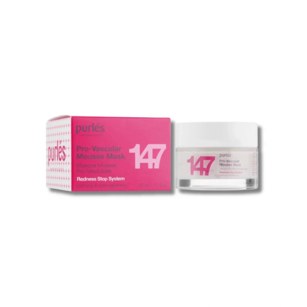 Про-судинна маска-мус - Purles Redness Stop System Pro-Vascular Mousse Mask 147 фото