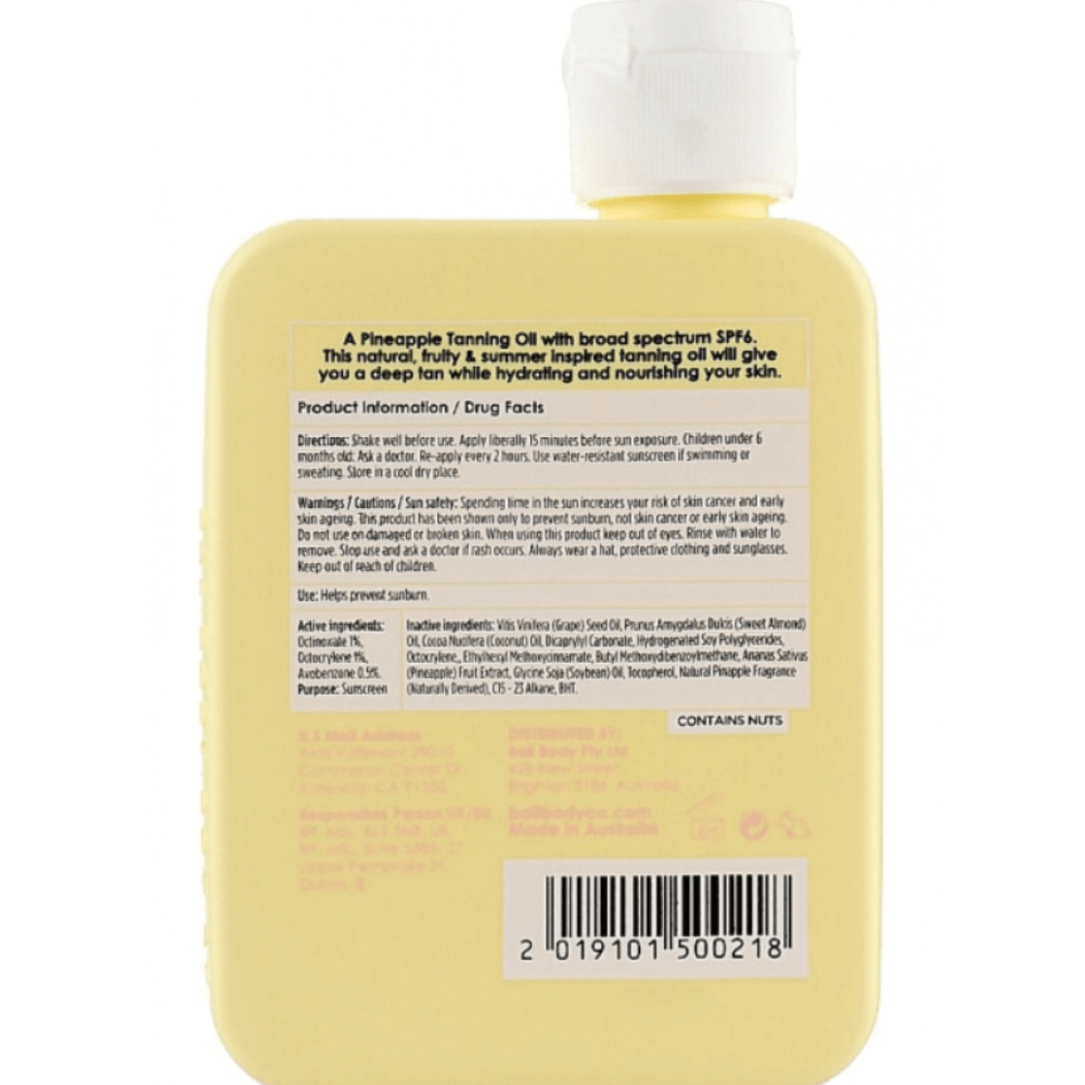 Масло для загара Ананас - Bali Body Pineapple Tanning Oil SPF15 фото 2