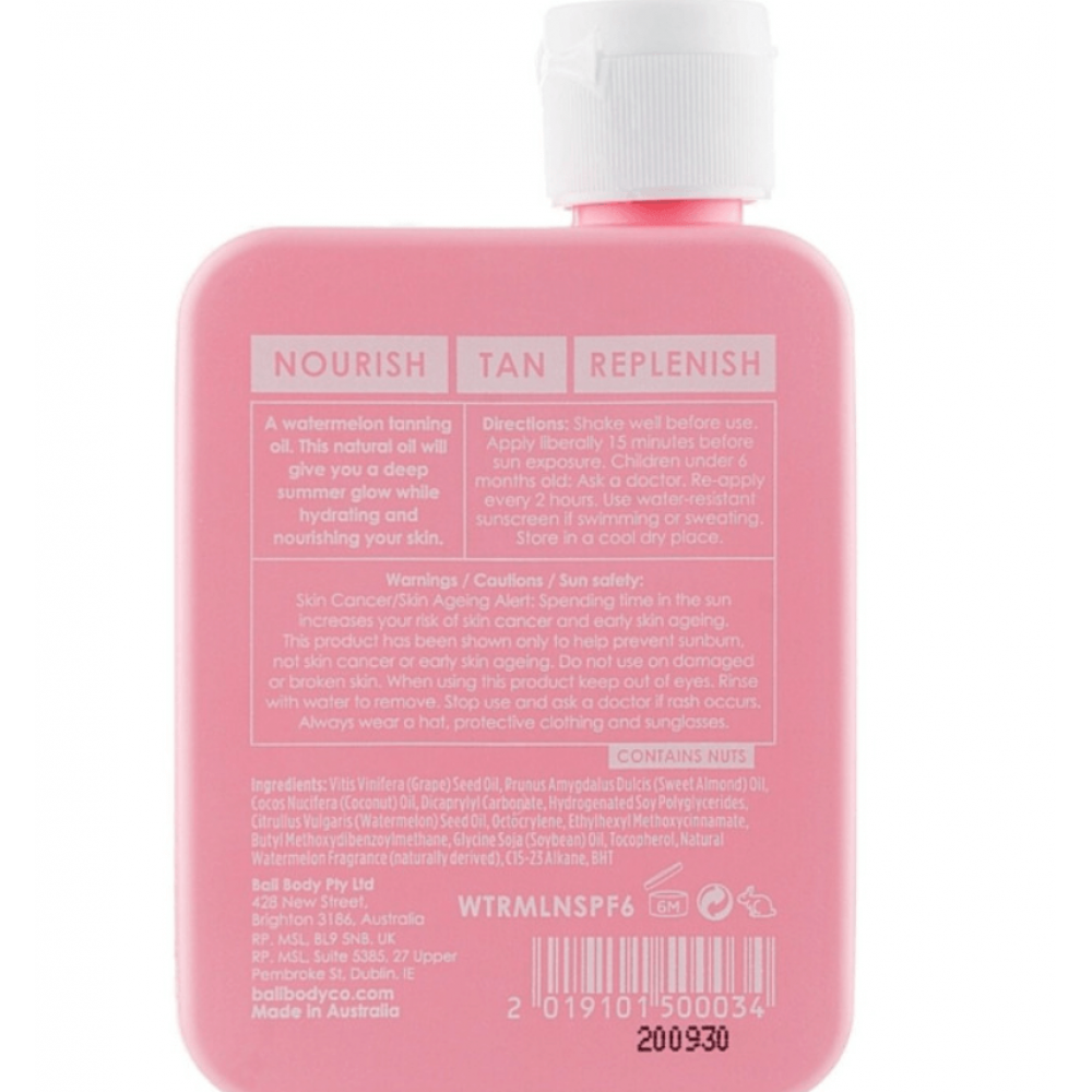 Масло для засмаги Кавун - Bali Body Watermelon Tanning Oil SPF15 фото 2